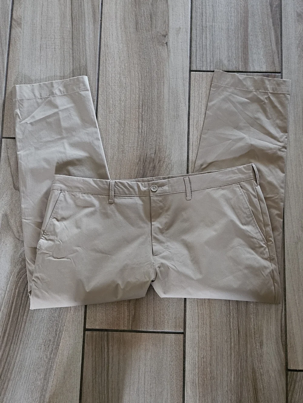 J.Crew Flex Slim Chino Pants Men’s 38x32 Khaki Beige Stretch Casual Flat Front.